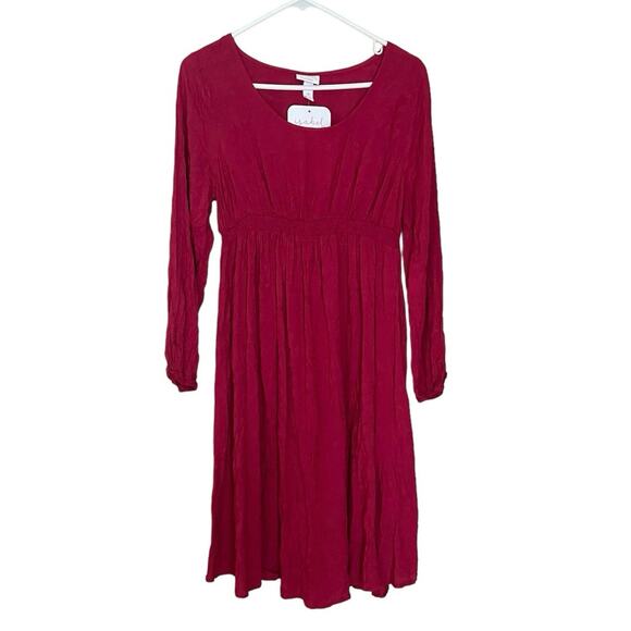 Isabel Maternity Empire Waist Long Sleeve Dress Womens Size Medium NWT - Picture 1 of 8